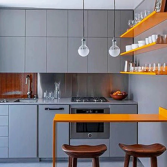 Серый цвет в интерьере кухни ★ Проектная фабрика кухни SilverHome